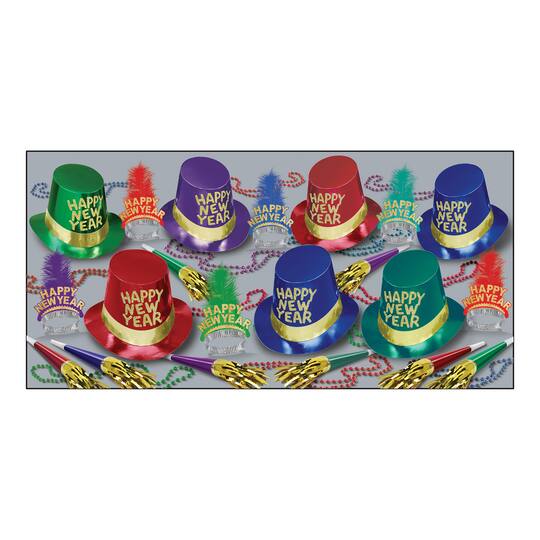 Beistle Gold Coast New Year Party Favor Kit for 50